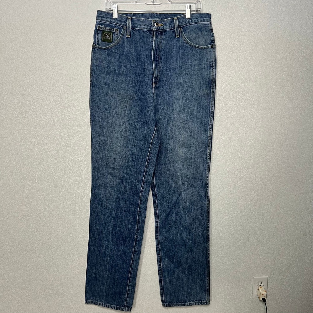Cinch Straight Leg Jeans Mens 34x38 Blue Medium Wash Western Denim Green Label